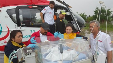 Ambulans Helikopter Yeni Doğan Bebek İçin Havalandı