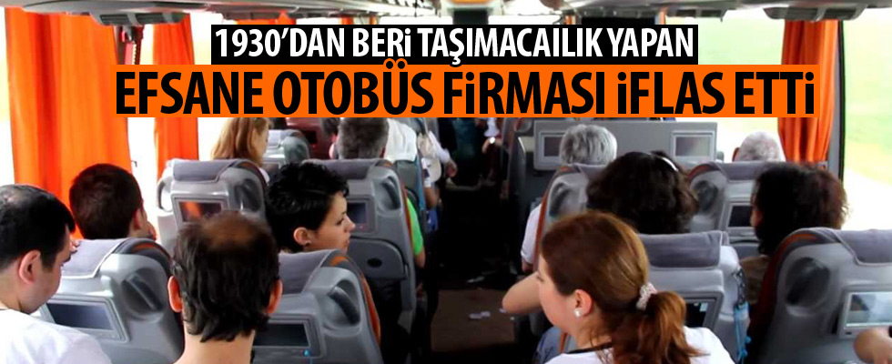 Efsane otobüs şirketi iflas etti