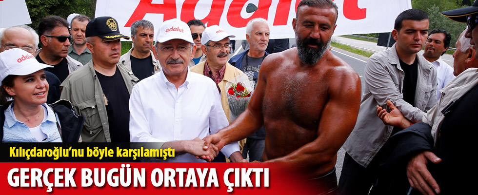 Kılıçdaroğlu'nun yürüyüşüne destek veren Kırkpınar başpehlivanı...