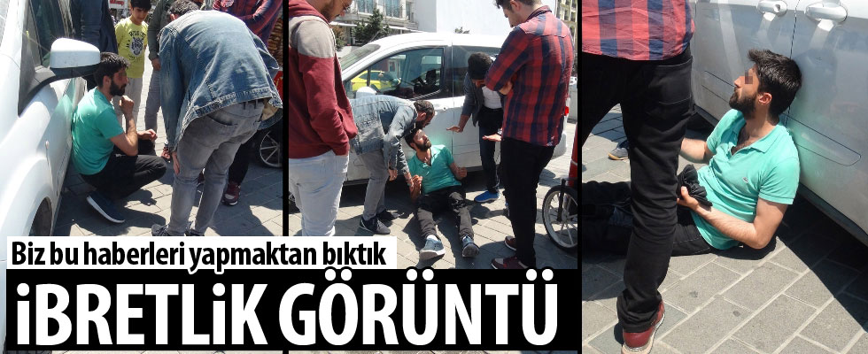 Taksim Meydanı'nda ibretlik görüntü