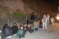 KİMLİK TESPİTİ - İzmir'de Kamyonetin Kasasında 47 Göçmen Yakalandı