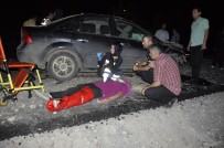 Konya'da Otomobil Kum Yığınına Çarptı Açıklaması 6 Yaralı