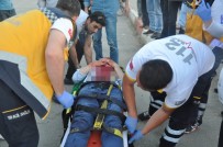 ALANYURT - Motosikletin Aynası Göğsüne Saplandı, Kanlar İçinde Kaldı