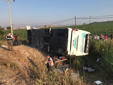 Balıkesir'de Otobüs Kazası Açıklaması 1 Ölü 40 Dan Fazla Yaralı