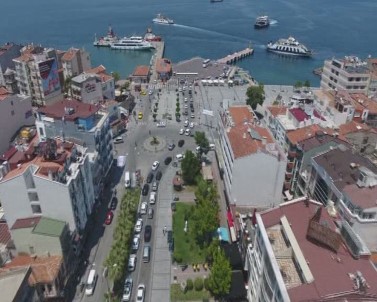 Çanakkale'de Bayram Yoğunluğu Drone İle Görüntülendi