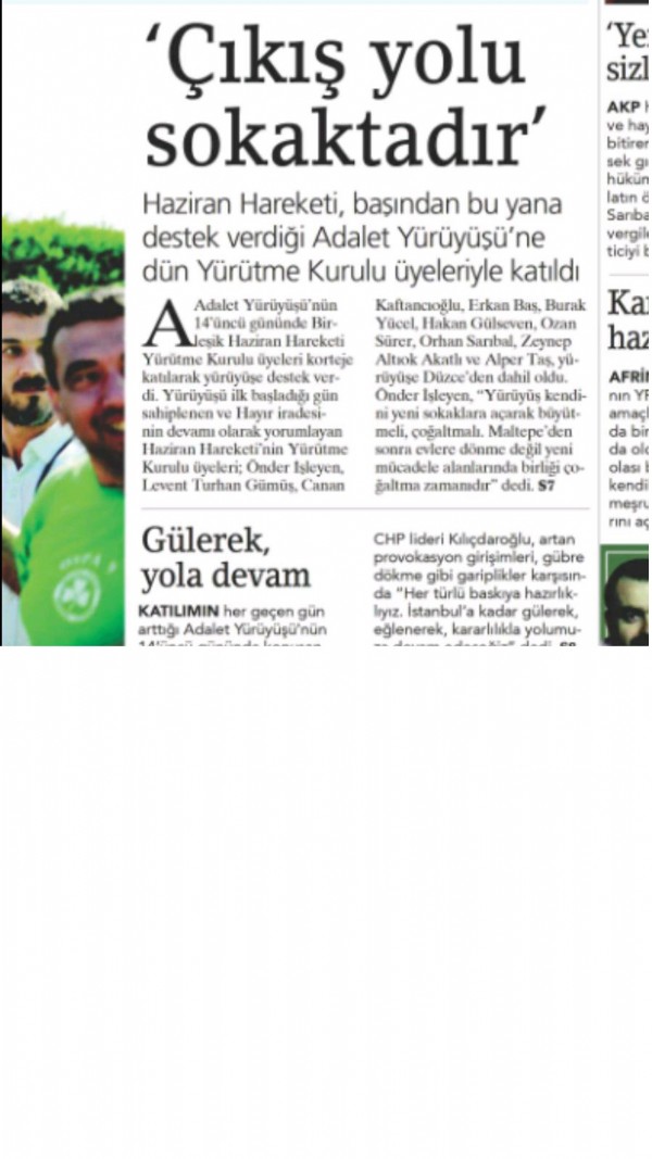 Haziran Hareketi'nden sokak çağrısı