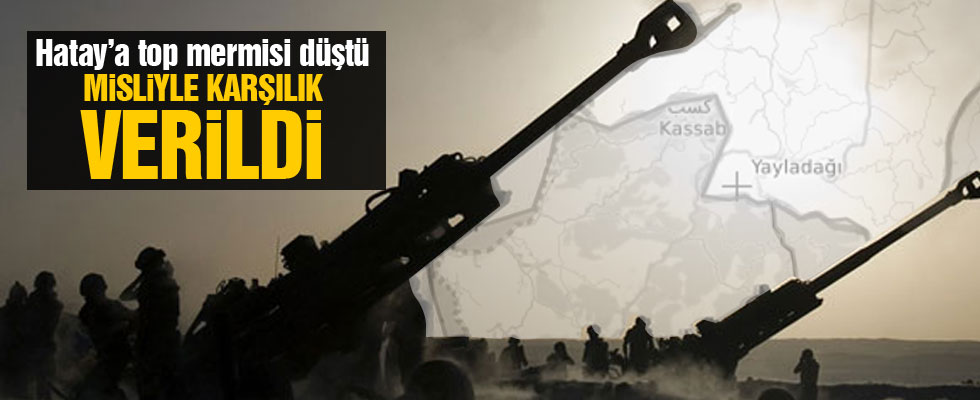 Hatay'a 2 top mermisi atıldı