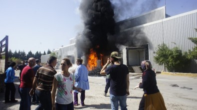 Manisa'da 400 Kişinin Çalıştığı İşletmede Yangın Çıktı