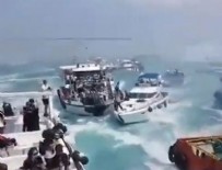 TEKNE KAZASI - Şampiyonluk kutlamasındaki tekne kazası kamerada