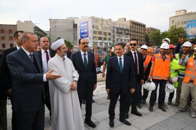 Cumhurbaşkanı Erdoğan, Ulus İtfaiye Meydanı Camii'ni İnceledi