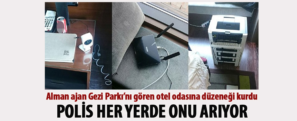 Gezi Parkı'na bakan oda tutan Alman bildiri düzeneği kurdu