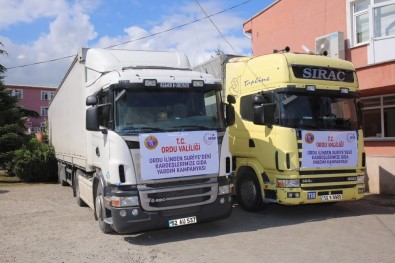Ordu'dan, Suriye'ye 2 Tır Gıda Yardımı