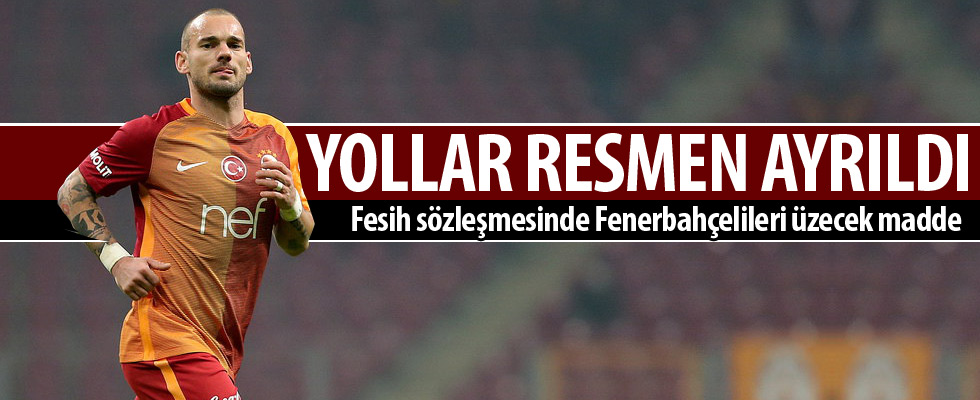 Galatasaray'da Sneijder ile yollar ayrıldı