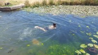 HAVA SICAKLIKLARI - Gaziantep'te Sıcaktan Bunalan Gençler Karapınar Gölüne Koşuyor