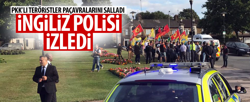 PKK'lıların eylemine İngiliz polisi izin verdi