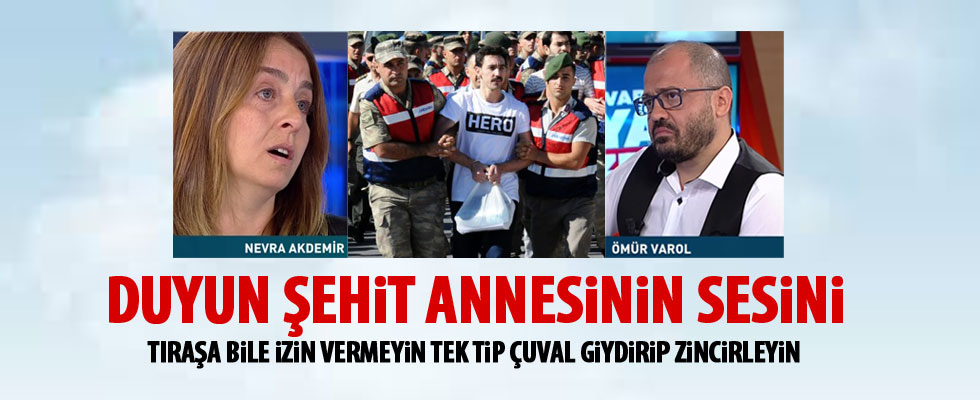 Şehit annesinin kahraman yazılı tişörte tepkisi