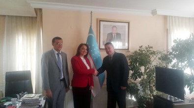 Patronlar Dünyasının Başkanından Özbekistan Büyükelçiliği'ne Ziyaret