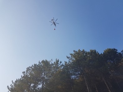 Bursa'da 4 Helikopterle Müdahale Edilen Orman Yangını Kontrol Altına Alındı