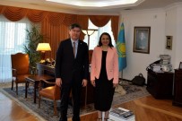 TÜRK HALKI - Patronların Başkanı Kazakistan Cumhuriyeti Ankara Büyükelçiliğinde