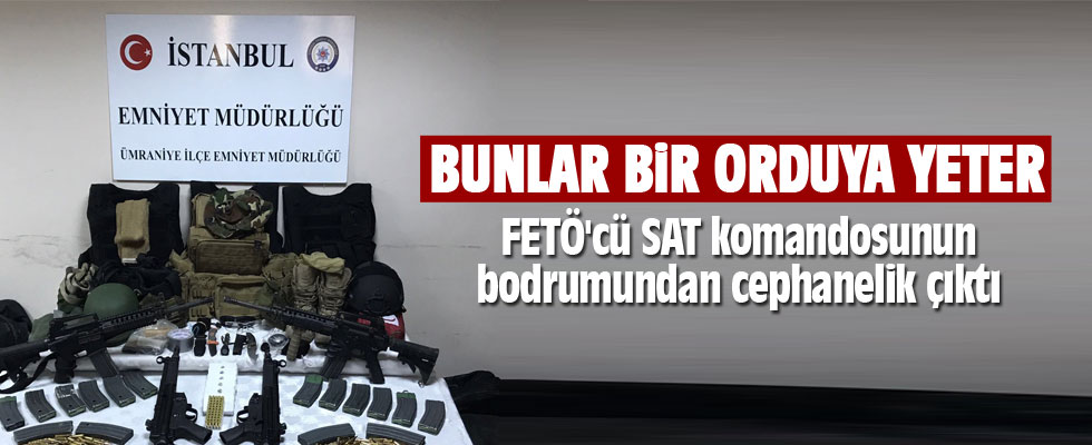 FETÖ'cü SAT komandosunun bodrumundan cephanelik çıktı
