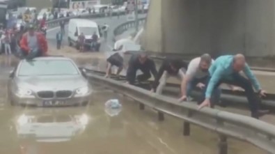 Selden timsah yürüyüşüyle kurtulmaya çalıştılar