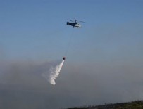 İzmir'deki orman yangınına müdahale eden helikopter düştü