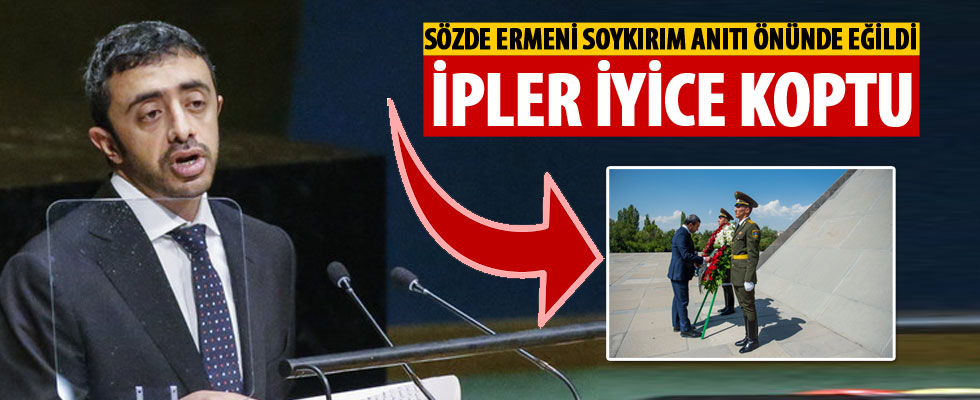 BAE Dışişleri Bakanı Ermenistan'da sözde soykırımı andı