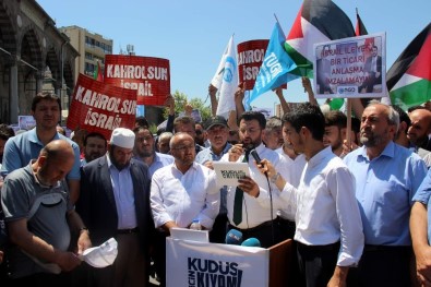 Kayseri'deki Kudüs Protestolarında İsrail Bayrağı Yaktılar
