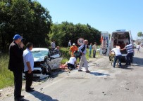 HASAN ER - Tekirdağ'da Üç Araç Birbirine Girdi Açıklaması 6 Yaralı