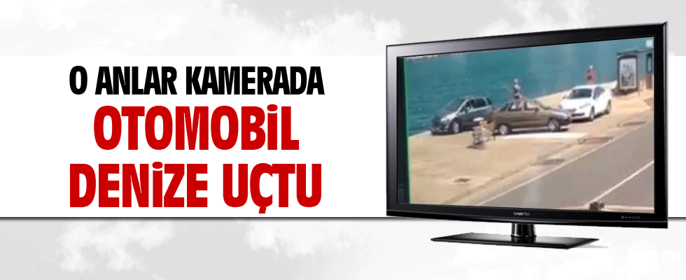 Tarabya'da otomobil denize düştü