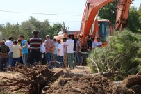 AHMET ERDOĞDU - Çam Ağaçlarının Kepçelerle Sökülmesine Köylüler Tepki Gösterdi