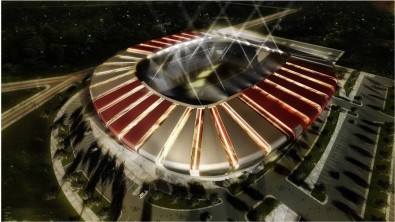 Karaman'a Yapılacak Olan 15 Bin Kişilik Stadyumun Yer Teslimi Yapıldı