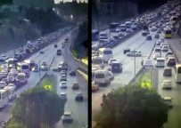 Köprü Girişinde Ters Dönüş Yapan Sürücüler Kamerada