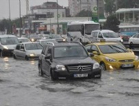 E-5'i su bastı trafik durdu