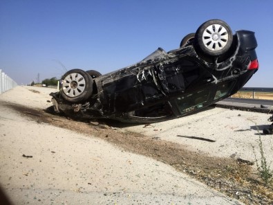 Karaman'da Kontrolden Çıkan Otomobil Takla Attı Açıklaması 4 Yaralı