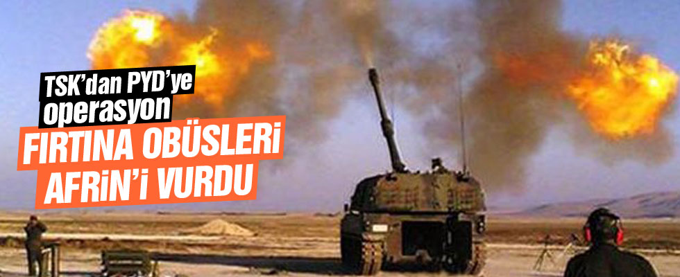 TSK, Suriye'deki PYD mevzilerini vurdu