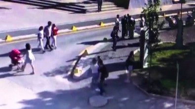 Büyükerşen'e saldırı anı güvenlik kamerasında