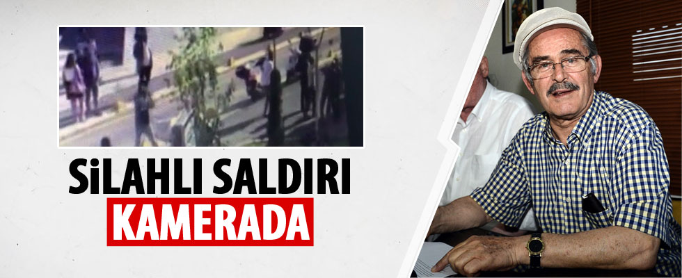 Büyükerşen'e saldırı anı güvenlik kamerasında