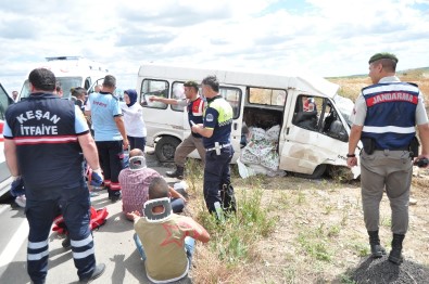 Edirne'de Trafik Kazası Açıklaması 7 Yaralı