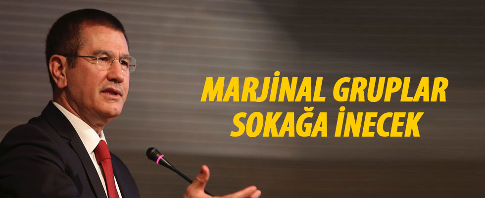 Nurettin Canikli: Marjinal gruplar sokağa inecek