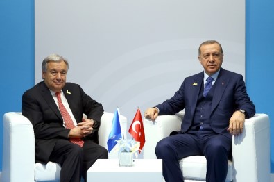 Cumhurbaşkanı Erdoğan, BM Genel Sekreteri Guterres İle Bir Araya Geldi