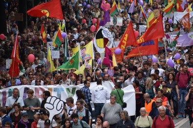 Hamburg'da PKK/PYD Sempatizanlarından Protesto