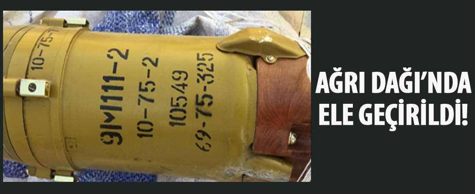 Ağrı Dağı'nda PKK'ya ait güdümlü tanksavar füzesi bulundu