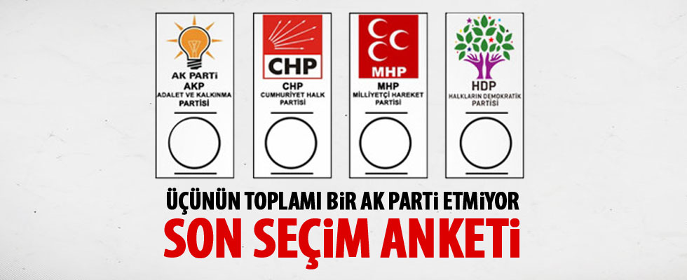Bugün seçim olsa hangi parti, ne kadar oy alır?