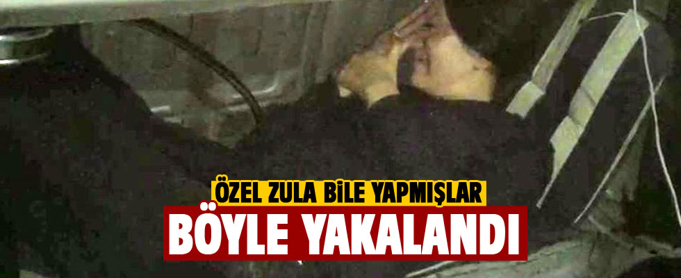 Özel bölme de yapmışlar! Sınırda böyle yakalandı
