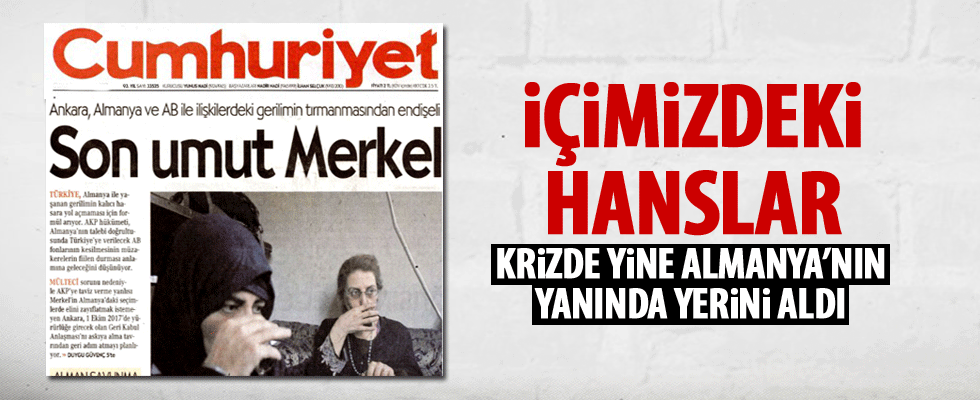 Cumhuriyet'in umudu Merkel
