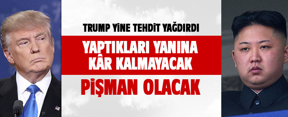 Trump Kuzey Kore'yi yine tehdit etti