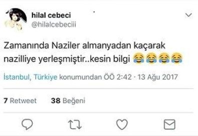 Hilal Cebeci'den Tepki Çeken Nazilli Paylaşımı