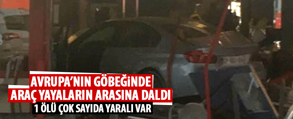 Paris'te yayaların arasına araç daldı