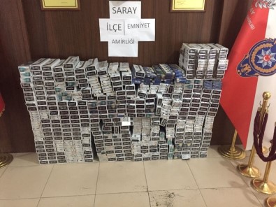 Saray'da Kaçak Sigara Operasyonu